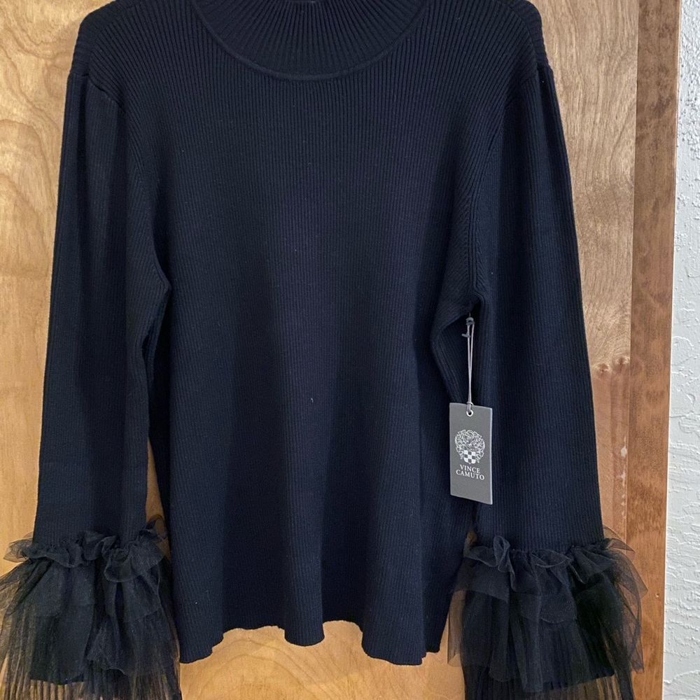 Vince Camuto mock turtleneck Blk XL NWT